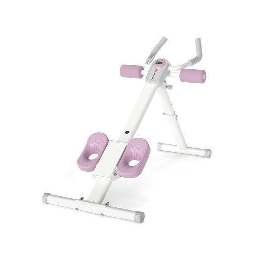 Adjustable Abdominal Trainer Ab Workout Machine Foldable Ab Cruncher-White LuxuryLifeWay Online Store