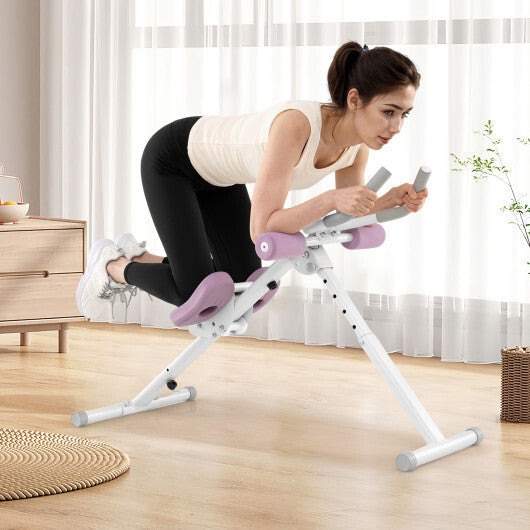 Adjustable Abdominal Trainer Ab Workout Machine Foldable Ab Cruncher-White LuxuryLifeWay Online Store