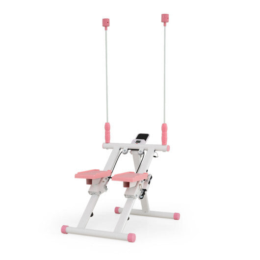 Foldable Stair Stepper with Detachable Handlebar-Black LuxuryLifeWay Online Store