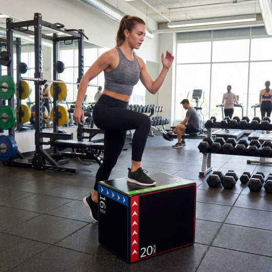 3-in-1 Plyometric Box 16 x 20 x 24 Inches Soft Plyo Jump Box LuxuryLifeWay Online Store