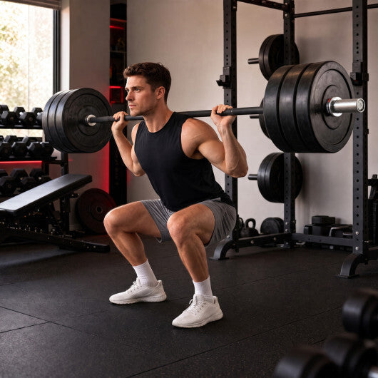2000 lbs Weight Lifting 7FT Olympic Bar for Olympic Plates for Squats and Home Gym-Silver LuxuryLifeWay Online Store