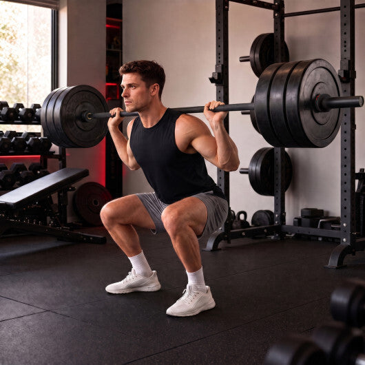 2000 lbs Weight Lifting 7FT Olympic Bar for Olympic Plates for Squats and Home Gym-Silver LuxuryLifeWay Online Store