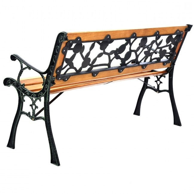 Flowers Outdoor Patio Park Cast Iron Garden Porch Chair Bench LuxuryLifeWay Online Store