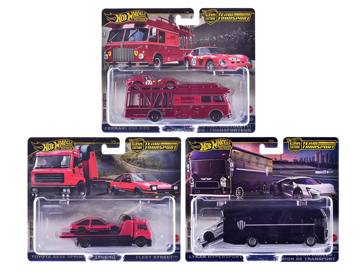 "Team Transport" 3 piece Set H 2025 "Car Culture" Series Diecast Model Cars by Hot Wheels LuxuryLifeWay Online Store