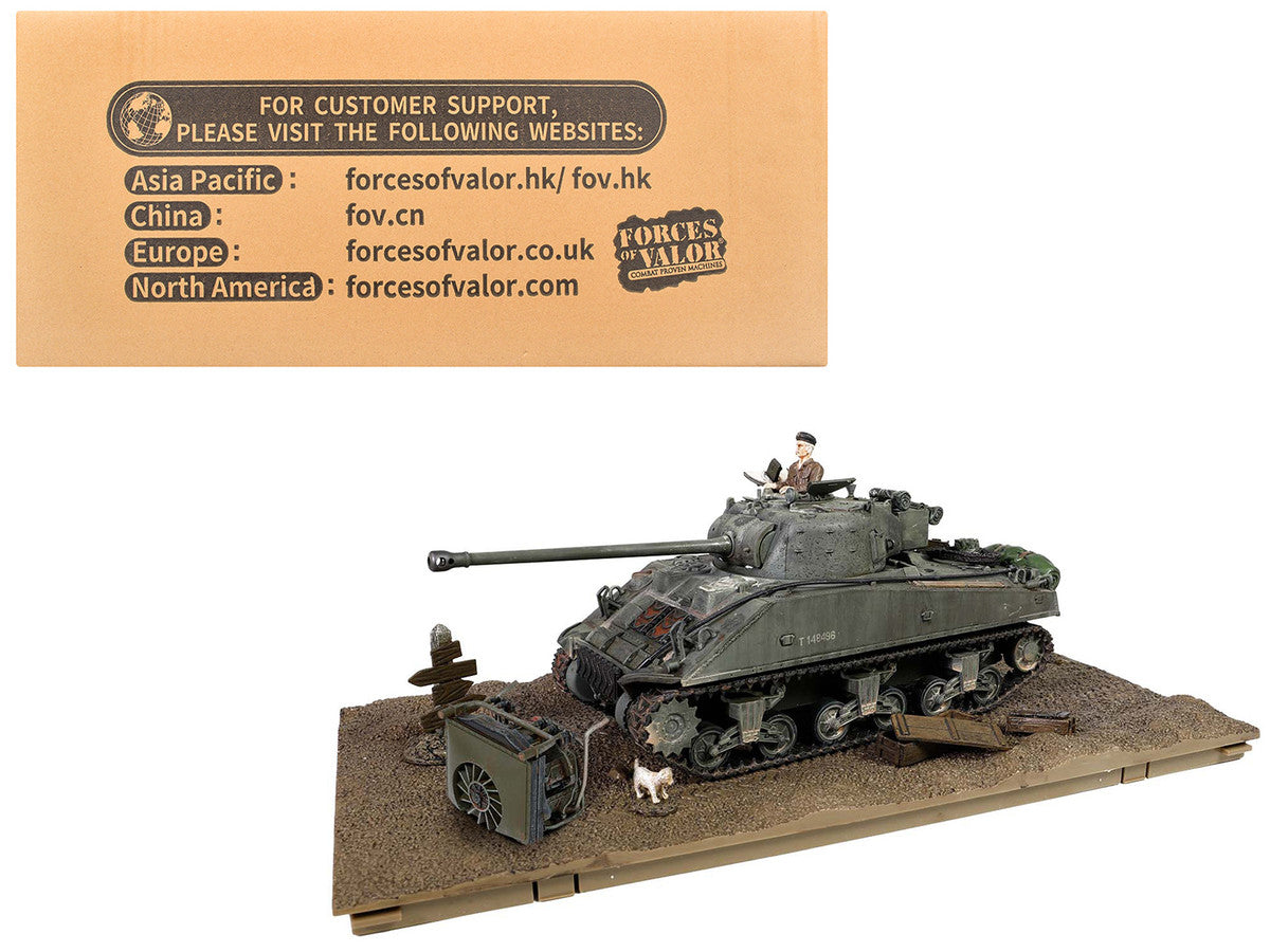 British Sherman Firefly Vc. Tank "8th Armoured Brigade 24th Lancer 13/18th Hussars Normandy" (1944) British Royal Army "Armored Fighting Vehicle" Series 1/32 Diecast Model by Forces of Valor LuxuryLifeWay Online Store