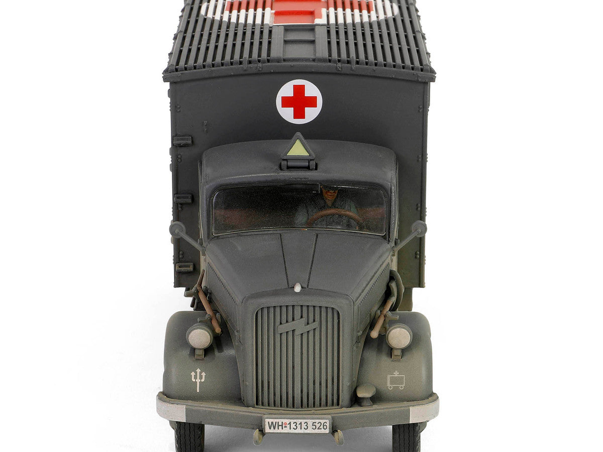 Opel-Blitz Kfz.305 Ambulance Gray (Weathered) "German Army" "Armoured Fighting Vehicle" Series 1/32 Diecast Model by Forces of Valor LuxuryLifeWay Online Store