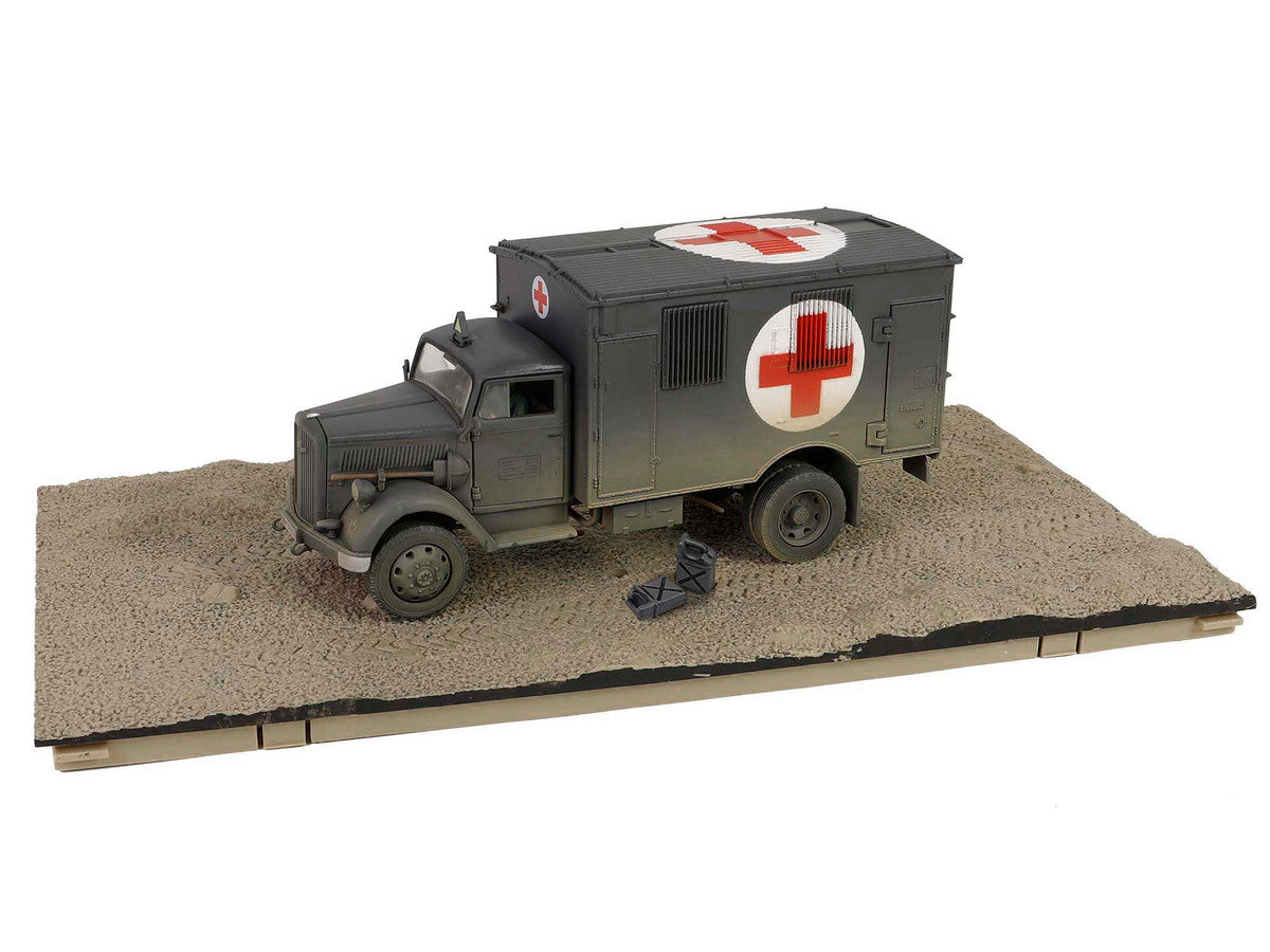 Opel-Blitz Kfz.305 Ambulance Gray (Weathered) "German Army" "Armoured Fighting Vehicle" Series 1/32 Diecast Model by Forces of Valor LuxuryLifeWay Online Store
