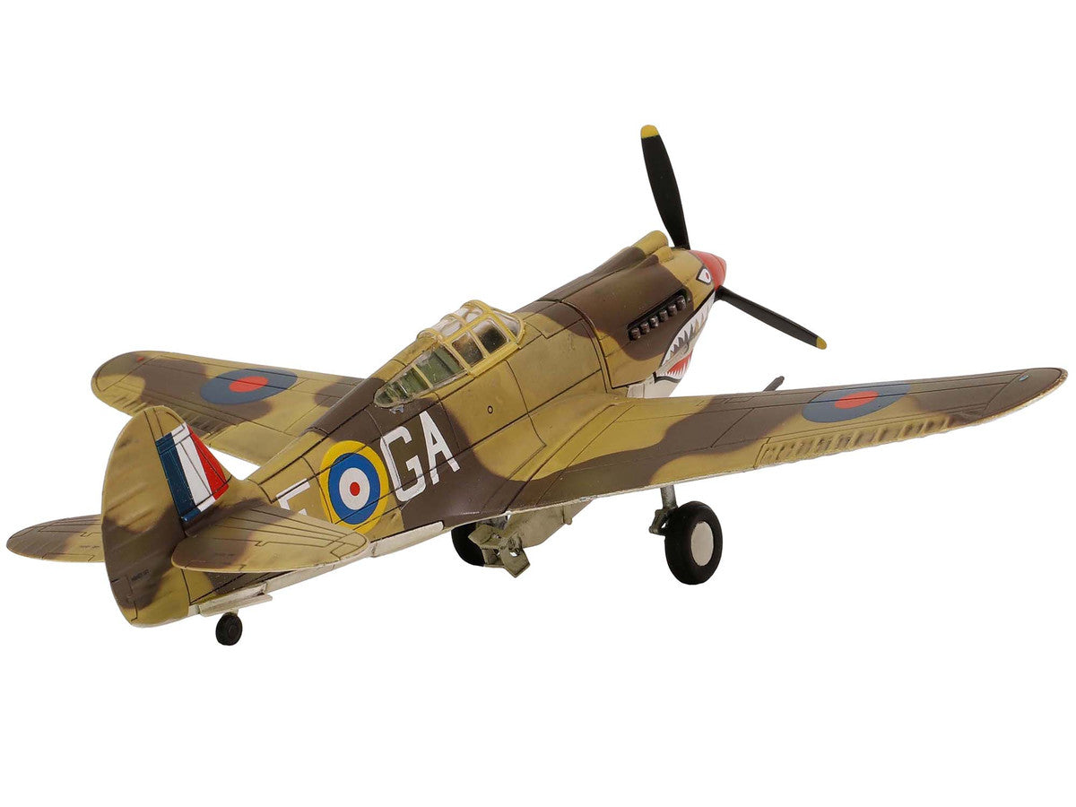 Curtiss P-40B Tomahawk MK IIB Aircraft Fighter "112 Squadron (Royal Air Force) AK402 GA-F North Africa" (October 1941) "WW2 Aircrafts Series" 1/72 Diecast Model by Forces of Valor LuxuryLifeWay Online Store