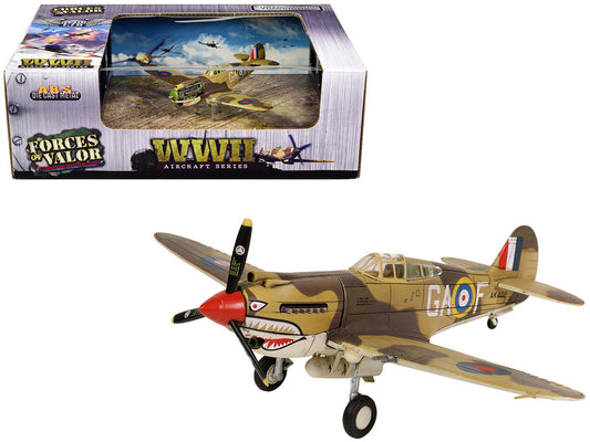 Curtiss P-40B Tomahawk MK IIB Aircraft Fighter "112 Squadron (Royal Air Force) AK402 GA-F North Africa" (October 1941) "WW2 Aircrafts Series" 1/72 Diecast Model by Forces of Valor LuxuryLifeWay Online Store