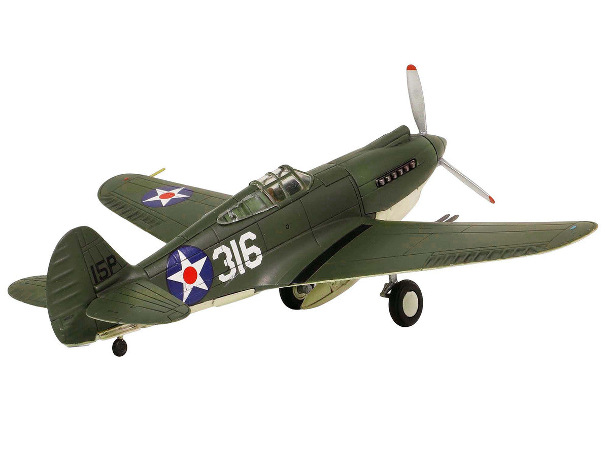 Curtiss P-40B HAWK 81A-2 (P-8127) Aircraft Fighter "47th Pursuit Squadron (15th Pursuit Group) Serial : 316/15P Hawaiian Islands Pearl Habor" (7 December 1941) "WW2 Aircrafts Series" 1/72 Diecast Model by Forces of Valor LuxuryLifeWay Online Store