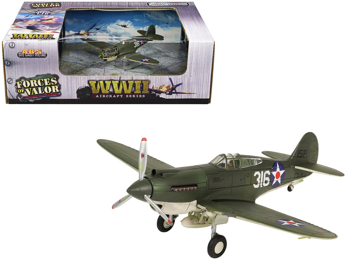 Curtiss P-40B HAWK 81A-2 (P-8127) Aircraft Fighter "47th Pursuit Squadron (15th Pursuit Group) Serial : 316/15P Hawaiian Islands Pearl Habor" (7 December 1941) "WW2 Aircrafts Series" 1/72 Diecast Model by Forces of Valor LuxuryLifeWay Online Store