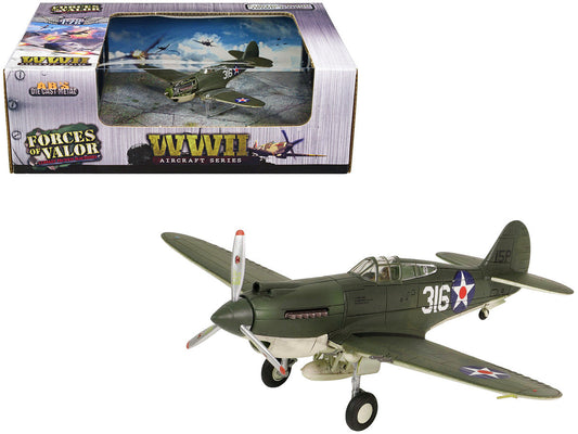 Curtiss P-40B HAWK 81A-2 (P-8127) Aircraft Fighter "47th Pursuit Squadron (15th Pursuit Group) Serial : 316/15P Hawaiian Islands Pearl Habor" (7 December 1941) "WW2 Aircrafts Series" 1/72 Diecast Model by Forces of Valor LuxuryLifeWay Online Store
