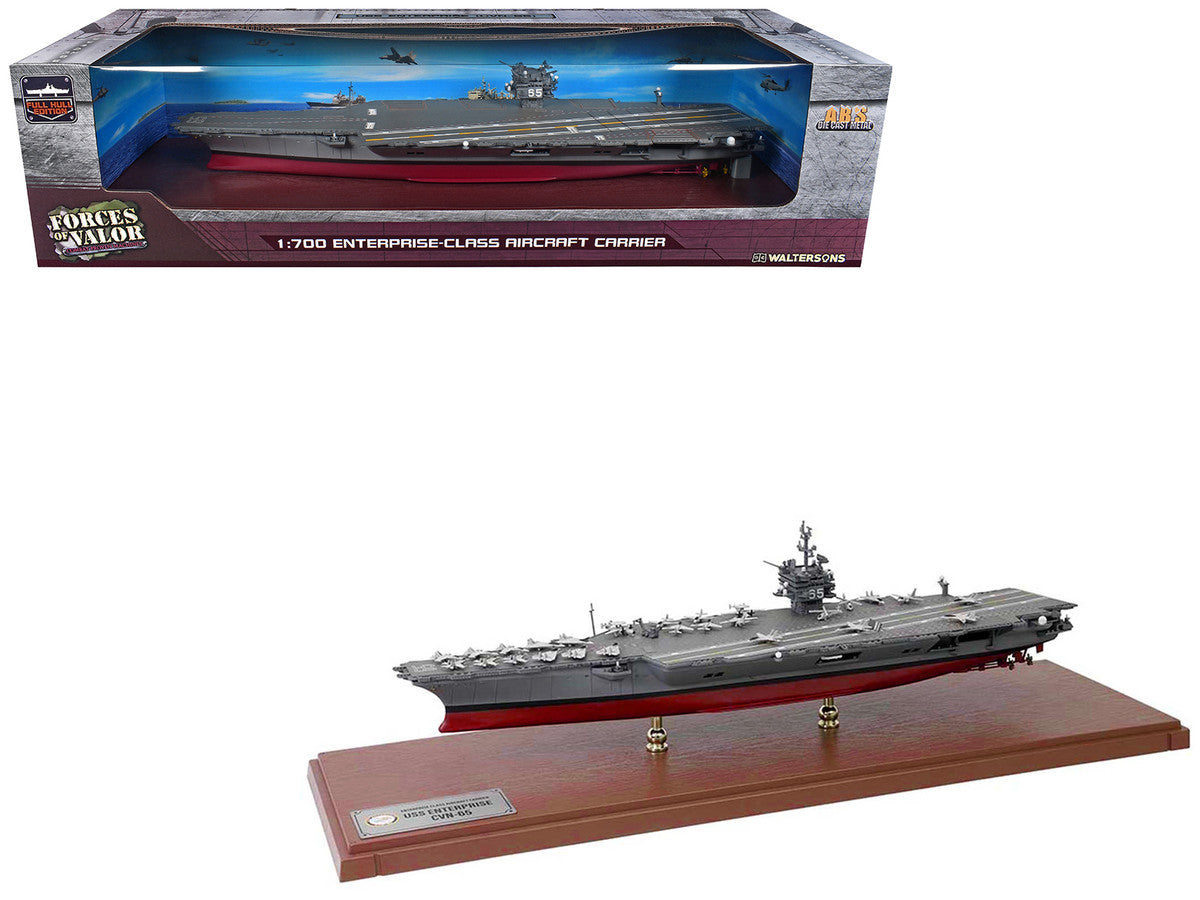 USS Enterprise (CVN-65) Enterprise-Class Aircraft Carrier United States Navy "Full Hull Edition" Series 1/700 Diecast Model by Forces of Valor LuxuryLifeWay Online Store