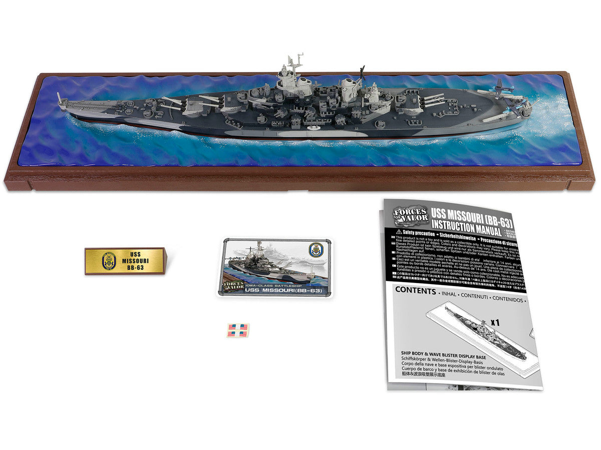 USS Missouri (BB-63) Iowa-class Battleship "Battle of Okinawa" (1945) United States Navy (Waterline Edition) "Battleship" Series 1/700 Diecast Model by Forces of Valor LuxuryLifeWay Online Store