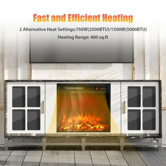 18 Inch 1500W Electric Fireplace Freestanding and Recessed Heater LuxuryLifeWay Online Store