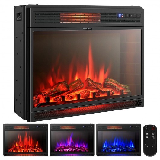 28 Inch Electric Freestanding and Recessed Fireplace with Remote LuxuryLifeWay Online Store