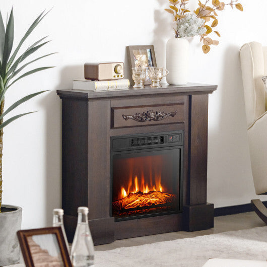 18 Inch Electric Fireplace Inserted with Adjustable LED Flame LuxuryLifeWay Online Store