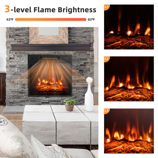 18 Inch Electric Fireplace Inserted with Adjustable LED Flame LuxuryLifeWay Online Store