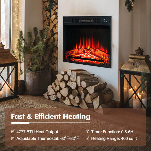 18 Inch Electric Fireplace Inserted with Adjustable LED Flame LuxuryLifeWay Online Store
