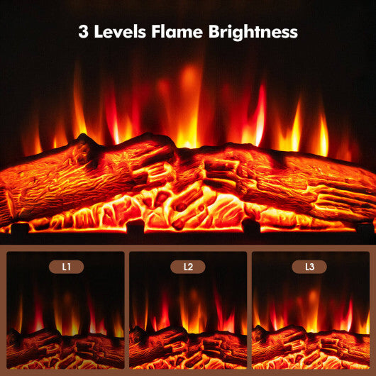 18 Inch Electric Fireplace Inserted with Adjustable LED Flame LuxuryLifeWay Online Store