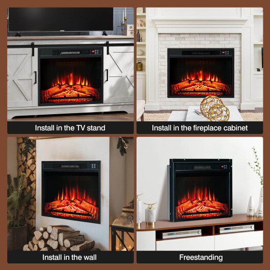 18 Inch Electric Fireplace Inserted with Adjustable LED Flame LuxuryLifeWay Online Store
