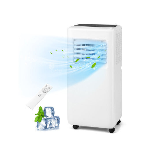 3-in-1 8000 BTU Portable Air Conditioner with Remote Control-White LuxuryLifeWay Online Store