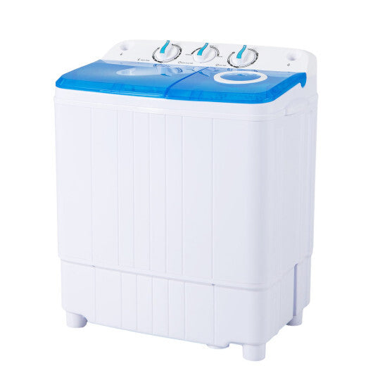 17.6 lbs Portable Washing Machine with Drain Pump-Blue LuxuryLifeWay Online Store
