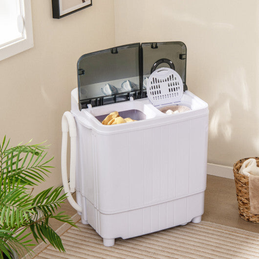 17.6 lbs Portable Washing Machine with Drain Pump-Blue LuxuryLifeWay Online Store