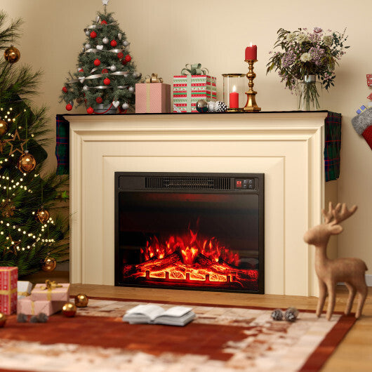 23 Inch Electric Fireplace Insert Fireplace Heater with Adjustable Flame Color LuxuryLifeWay Online Store