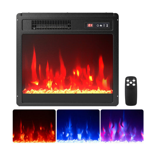 18 Inch Electric Fireplace Insert Fireplace Heater with Overheat Protection LuxuryLifeWay Online Store