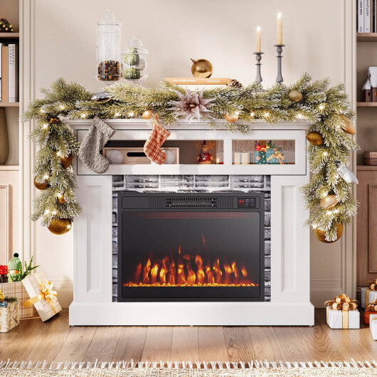 23 Inches 750W/1500W Electric Fireplace Heater with Alter Flame Color and Brightness LuxuryLifeWay Online Store