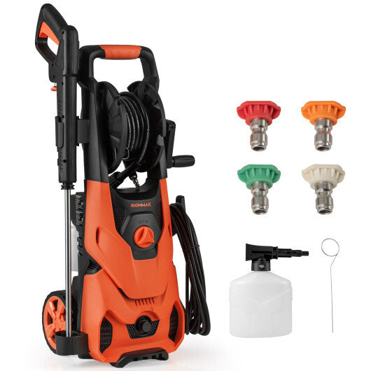 2150PSI Electric Pressure Washer 1.2GPM with 4 Quick Connect Nozzles and Foam Cannon-Green LuxuryLifeWay Online Store