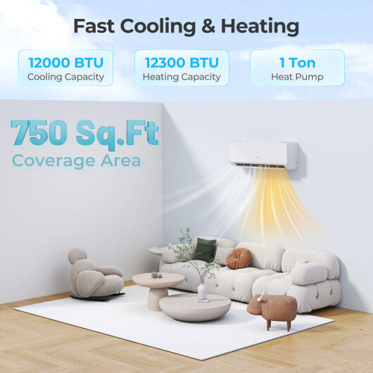 SEERXtreme Series ENERGY STAR Certified 12000 BTU 24 SEER2 115V Mini Split Heat Pump Heating at -15F LuxuryLifeWay Online Store