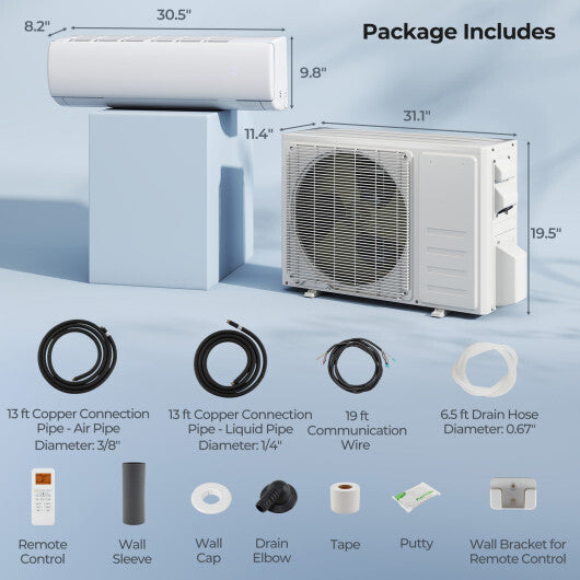 EchoCool Series 11500 BTU 208/230V Mini Split Air Conditioner and Heater Pump System LuxuryLifeWay Online Store