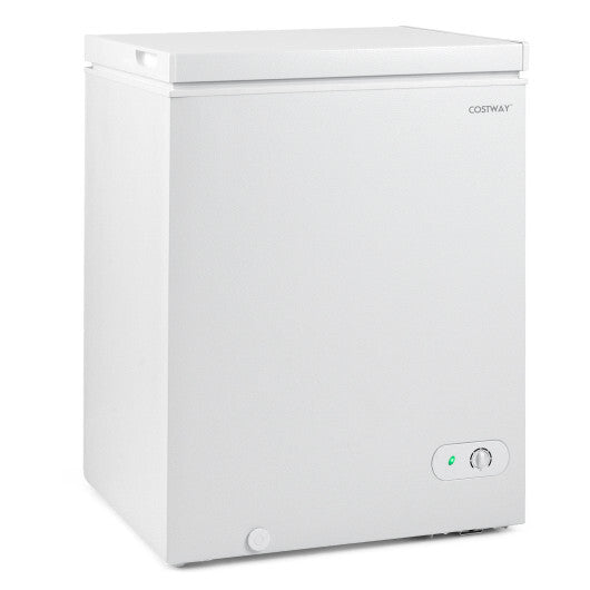 141 L/5 Cu.Ft Compact Chest Freezer with 7-Gear Adjustable Temperature-White LuxuryLifeWay Online Store