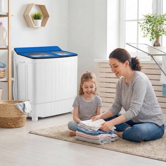 Portable Washing Machine 18 lbs Mini Laundry Machine with 11 LBS Washer-Blue LuxuryLifeWay Online Store