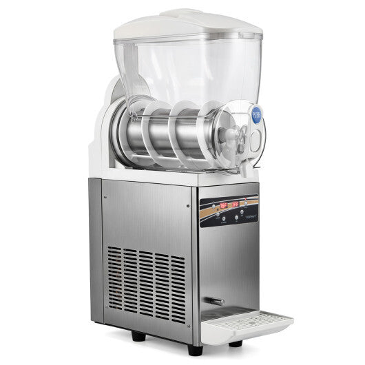 507 oz Commercial Slushy Machine Single Tank No Ice Needed-Silver LuxuryLifeWay Online Store