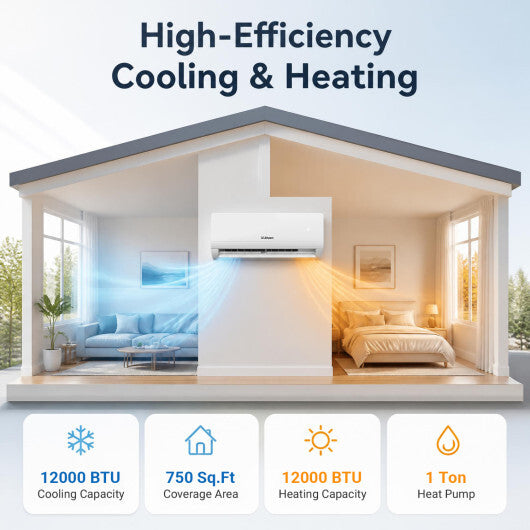 Lithzen 12000 BTU 115V 17 SEER2 Mini Split Air Conditioner and Heater WiFi Enabled LuxuryLifeWay Online Store