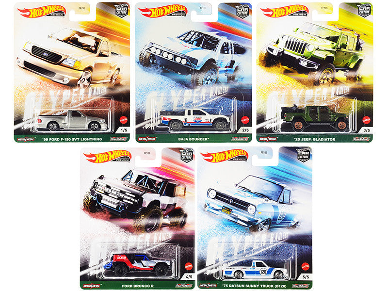 "Hyper Haulers" 5 piece Set "Car Culture" Series Diecast Model Cars by Hot Wheels LuxuryLifeWay Online Store