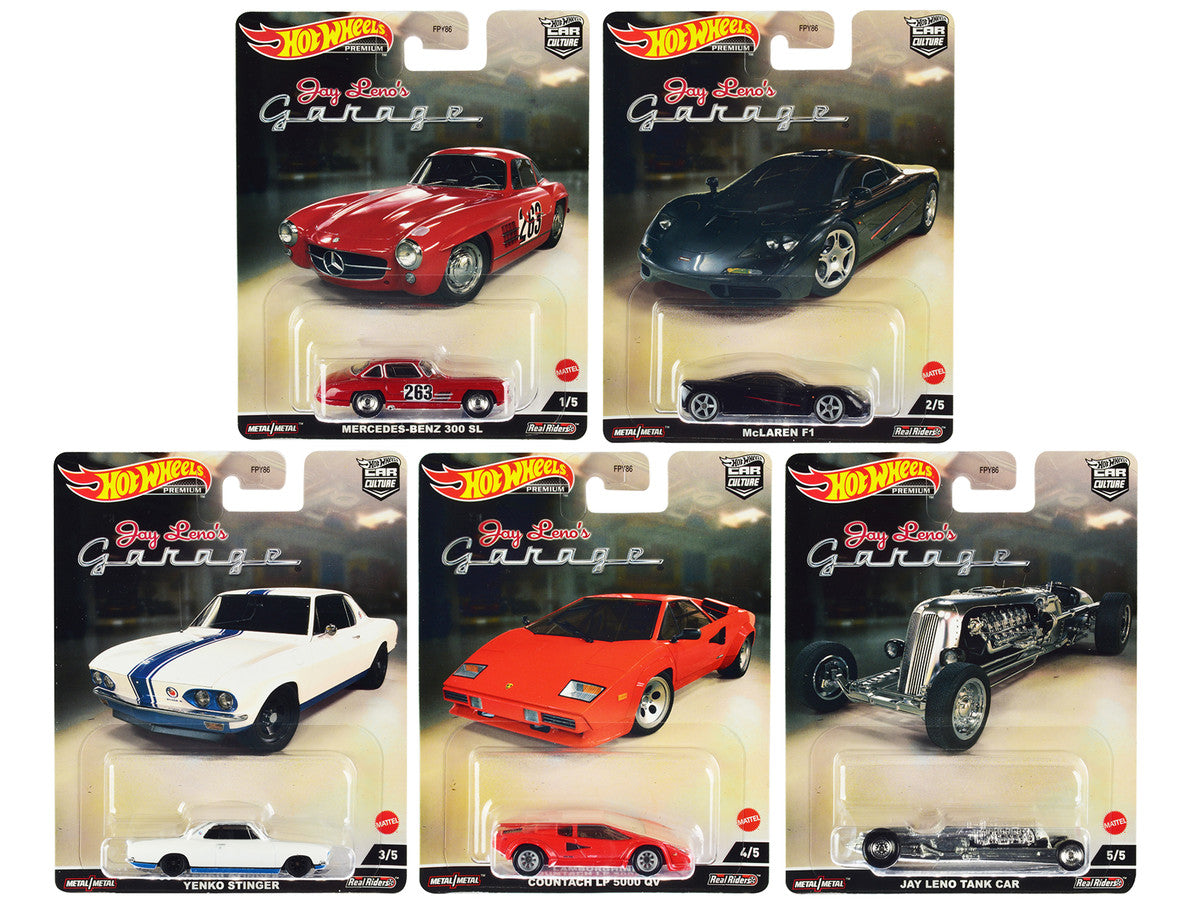 "Jay Leno’s Garage" 5 piece Set "Car Culture" Series Diecast Model Cars by Hot Wheels LuxuryLifeWay Online Store