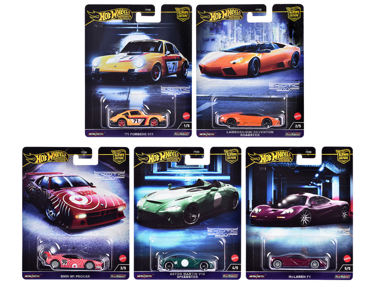"Exotic Envy" 5 piece Set "Car Culture" 2024 Series G Diecast Model Cars by Hot Wheels LuxuryLifeWay Online Store