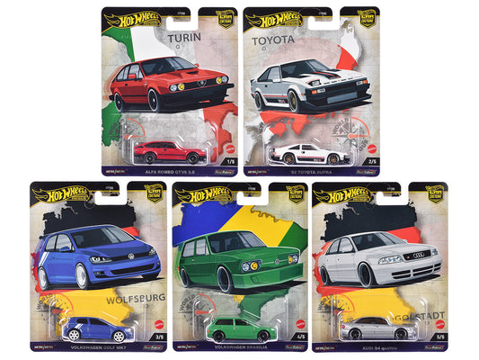 "World Tour" 5 piece Set "Car Culture" 2024 Series A Diecast Model Cars by Hot Wheels LuxuryLifeWay Online Store