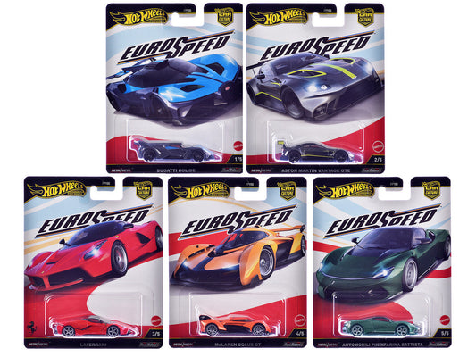 "Euro Speed" 5 piece Set "Car Culture" 2025 Series L Diecast Model Cars by Hot Wheels LuxuryLifeWay Online Store