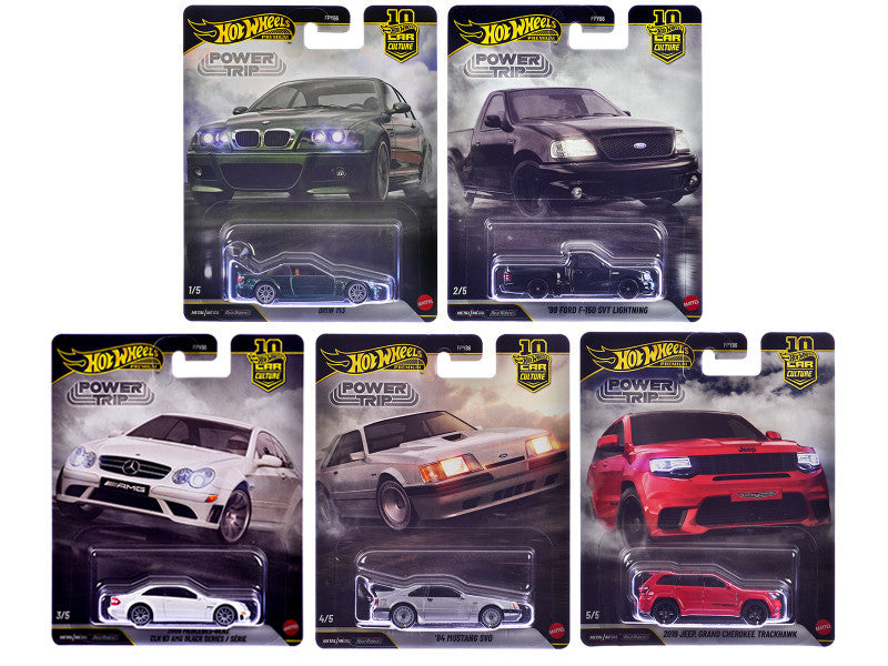 "Power Trip" 5 piece Set "Car Culture" 2026 Series R Diecast Model Cars by Hot Wheels LuxuryLifeWay Online Store