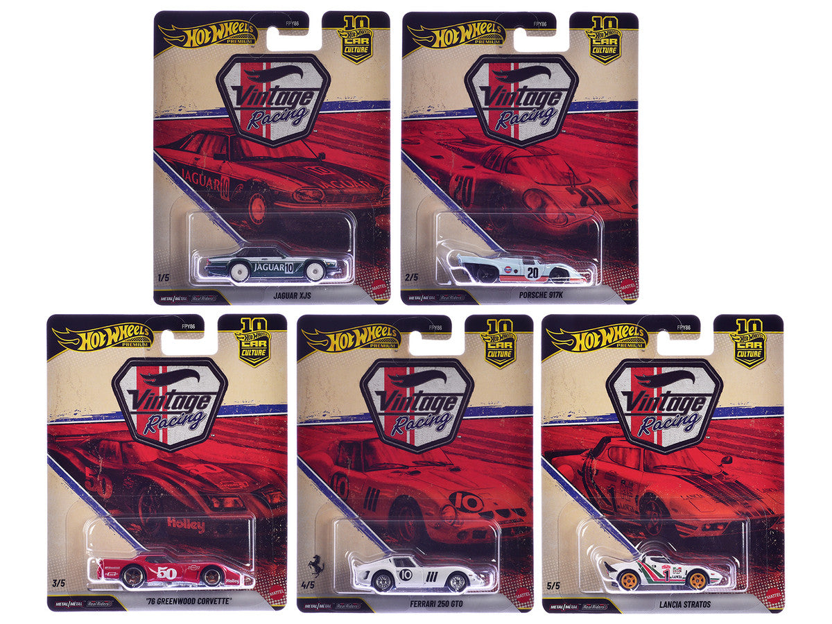 "Vintage Racing" 5 piece Set "Car Culture" 2026 Series T Diecast Model Cars by Hot Wheels LuxuryLifeWay Online Store