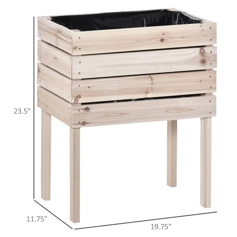 Farmhouse 4 Piece Wooden Elevated Raised Garden Bed Planter Box LuxuryLifeWay Online Store