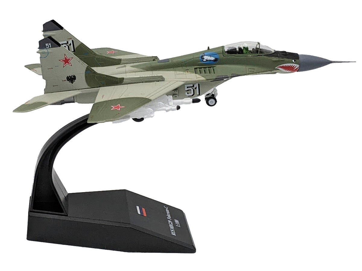 Mikoyan-Gurevich MiG-29 Fighter Aircraft "120th GvIAP Domna Airfield" (2001) Russian Air Force 1/100 Diecast Model Airplane LuxuryLifeWay Online Store