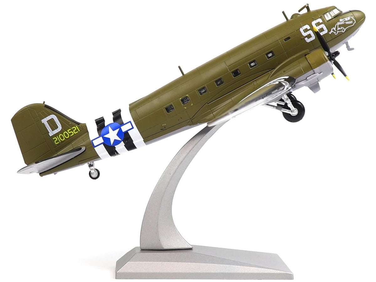 Douglas C-47 Skytrain Transport Aircraft "Night Fright 79th Troop Carrier Squadron 436th Troop Carrier Group D-Day" (1944) United States Army Air Forces 1/100 Diecast Model LuxuryLifeWay Online Store