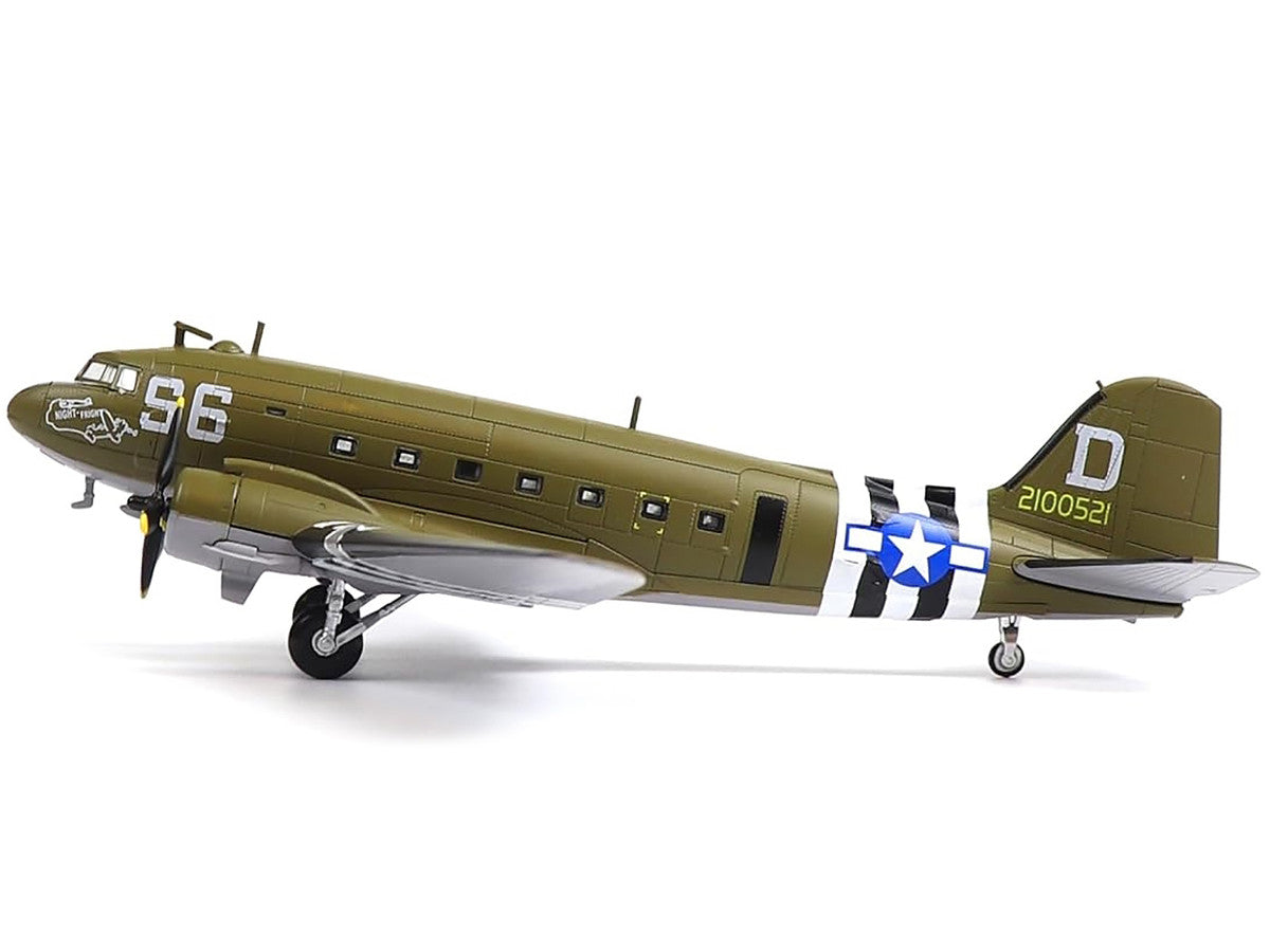 Douglas C-47 Skytrain Transport Aircraft "Night Fright 79th Troop Carrier Squadron 436th Troop Carrier Group D-Day" (1944) United States Army Air Forces 1/100 Diecast Model LuxuryLifeWay Online Store