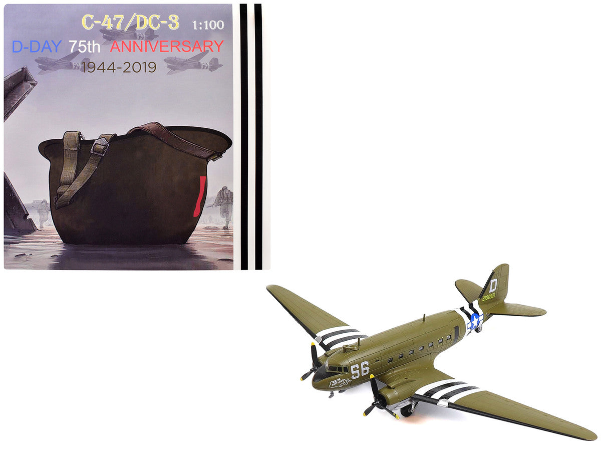 Douglas C-47 Skytrain Transport Aircraft "Night Fright 79th Troop Carrier Squadron 436th Troop Carrier Group D-Day" (1944) United States Army Air Forces 1/100 Diecast Model LuxuryLifeWay Online Store